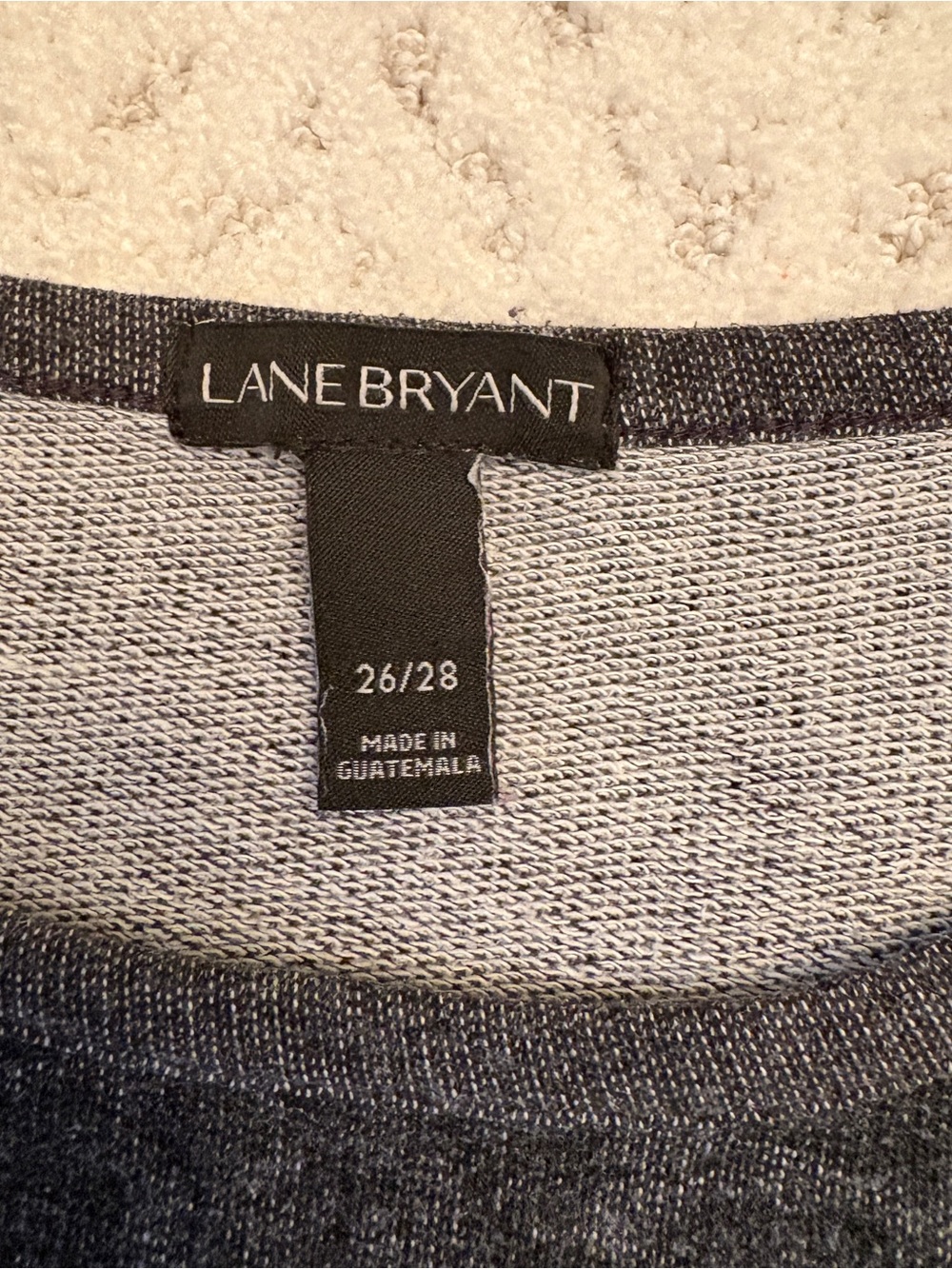 Lane Bryant French Terry Sweater Sweatshirt Womens 4X 26 28 Dark Grey Pullover - Picture 4 of 10